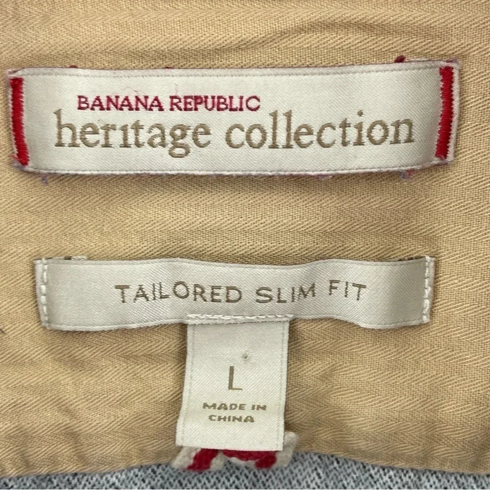 Banana Republic slim fit Shirt L Button Down Long Sleeve 1187
